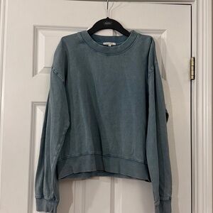 Womens slate blue crewneck sweatshirt